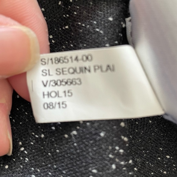 Banana Republic Sequin Herringbone Dark Gray Low Back Zipper Tank Size 12 - Picture 12 of 12